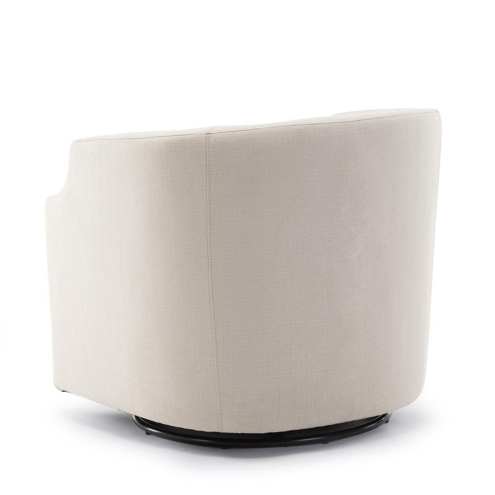 Infinity Linen Swivel Glider Barrel Chair