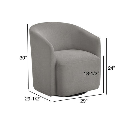Amhurst Grey Swivel Barrel Chair