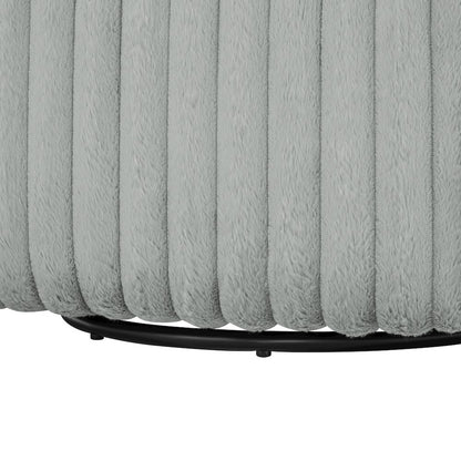 Audrey Ultra Plush Wide Cord-like Swivel Barrel Chair