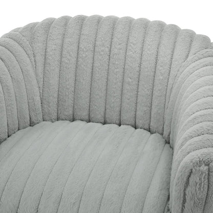 Audrey Ultra Plush Wide Cord-like Swivel Barrel Chair