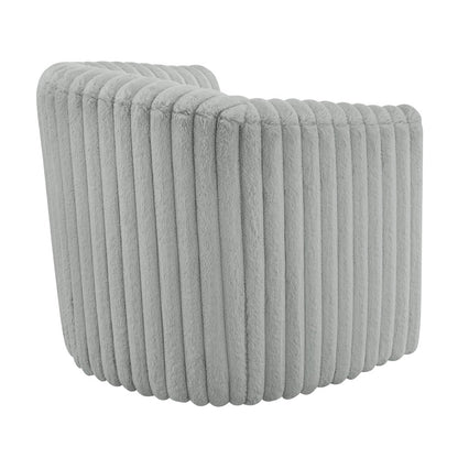Audrey Ultra Plush Wide Cord-like Swivel Barrel Chair
