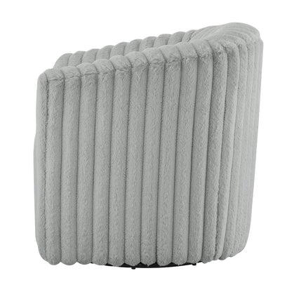 Audrey Ultra Plush Wide Cord-like Swivel Barrel Chair