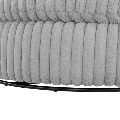 Meryl Ultra Plush Wide Cord-like Oversized Swivel Barrel Chair