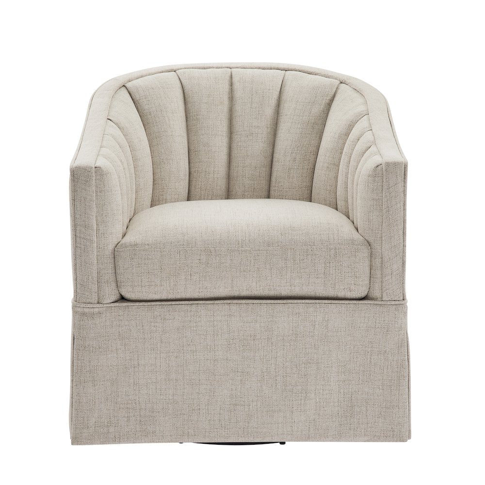 Sanibel Skirted Swivel Accent Chair