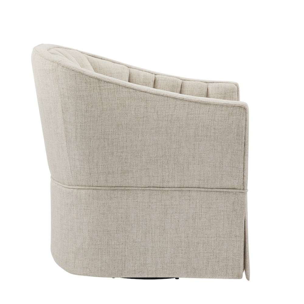 Sanibel Skirted Swivel Accent Chair