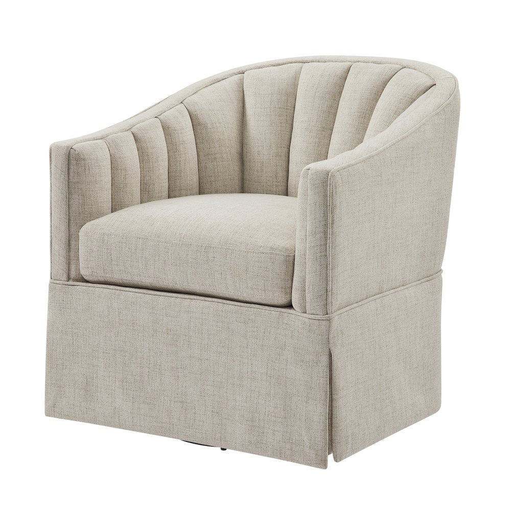 Sanibel Skirted Swivel Accent Chair