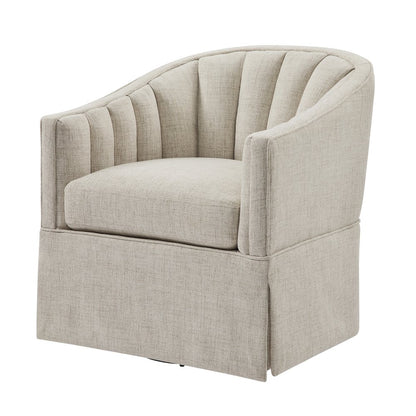 Sanibel Skirted Swivel Accent Chair