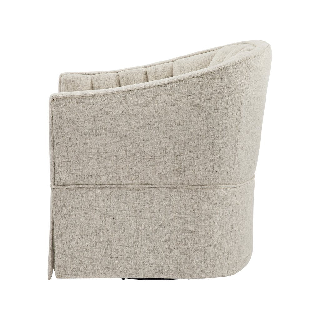 Sanibel Skirted Swivel Accent Chair
