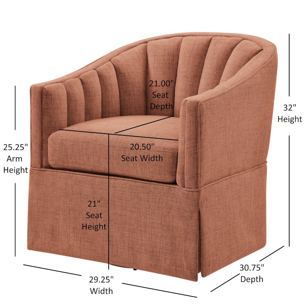 Sanibel Skirted Swivel Accent Chair