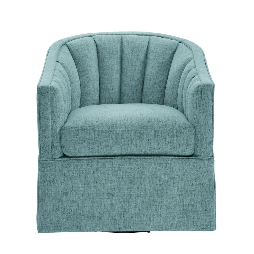 Sanibel Skirted Swivel Accent Chair