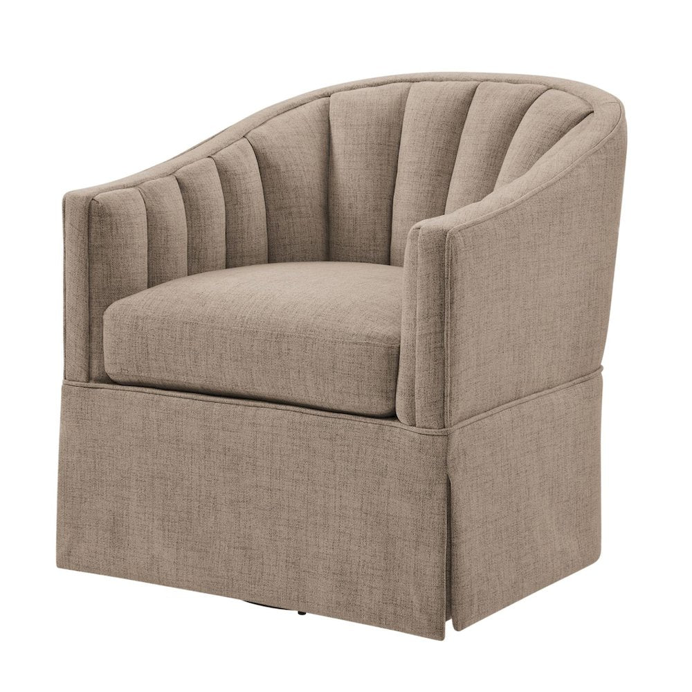 Sanibel Skirted Swivel Accent Chair