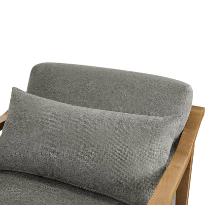 Rayn Wood Arm Accent Chair with Lumbar Pillow