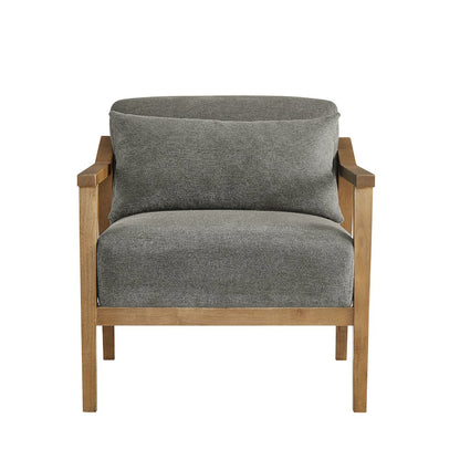Rayn Wood Arm Accent Chair with Lumbar Pillow