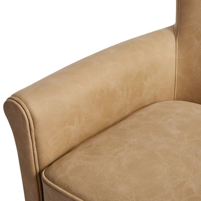 Winton Faux Leather Swivel Accent Chair - Honey Brown