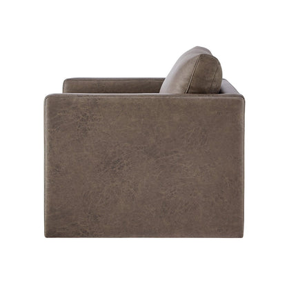 Tybee Espresso Faux Leather Arm Chair