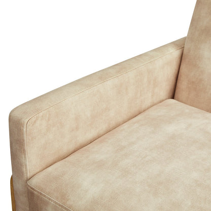 Macon Wood Arm Tufted Back Accent Chair - Sand