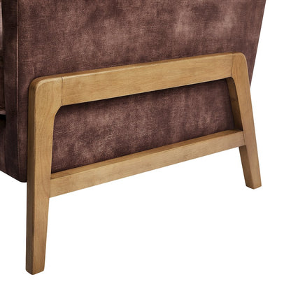 Macon Wood Arm Tufted Back Accent Chair - Espresso
