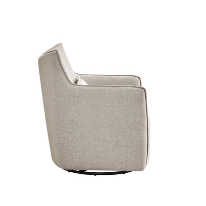Swivel Accent Chair with Matching Lumbar Pillow — 360° Swivel Base - Sea Oat