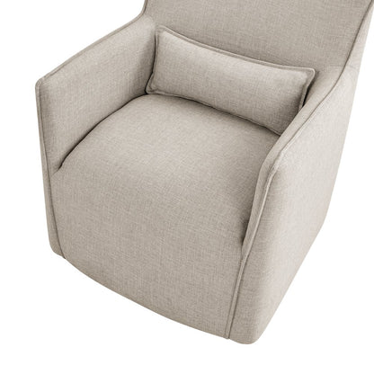 Swivel Accent Chair with Matching Lumbar Pillow — 360° Swivel Base - Sea Oat