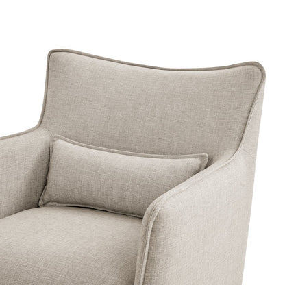 Swivel Accent Chair with Matching Lumbar Pillow — 360° Swivel Base - Sea Oat