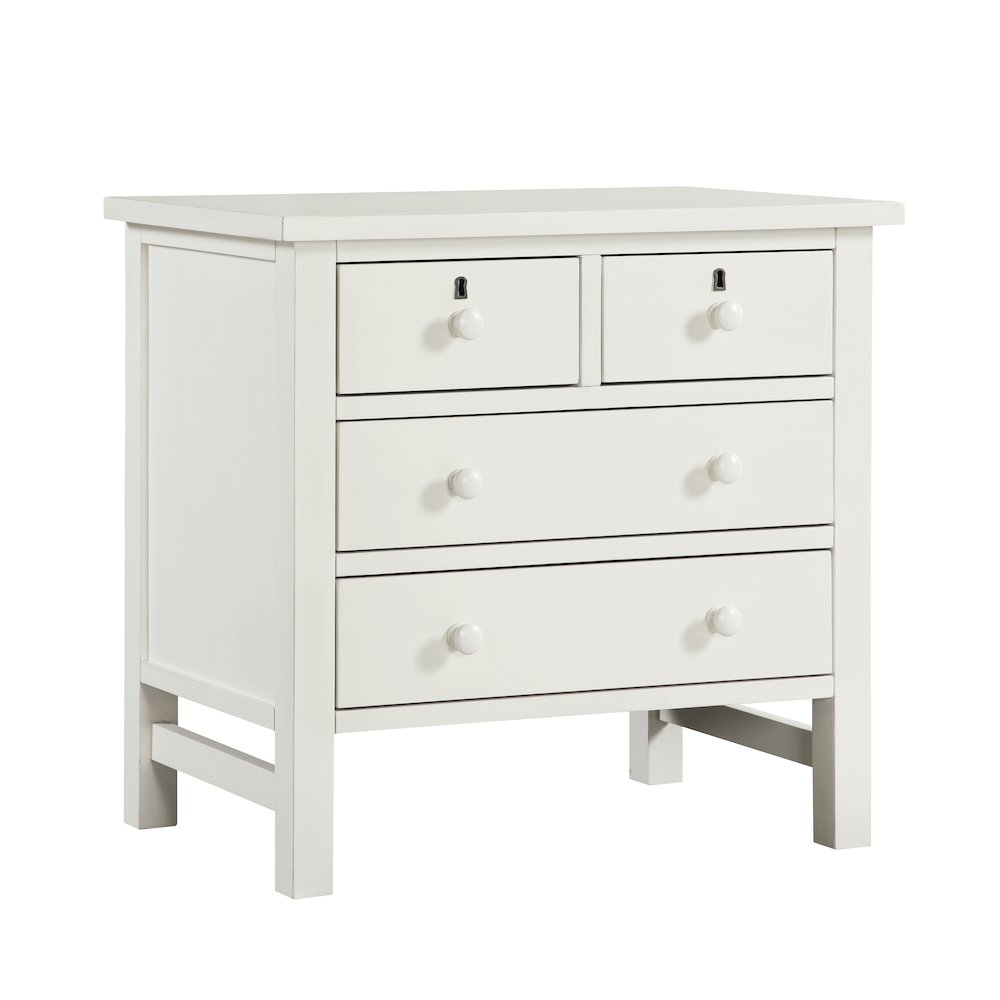 Greenwich 4-drawer Storage Nightstand - Antique White