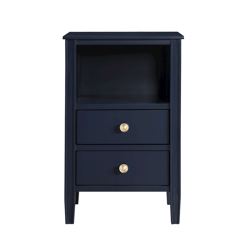 Winsley 2-drawer storage Nightstand - Midnight Blue