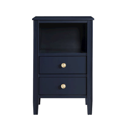 Winsley 2-drawer storage Nightstand - Midnight Blue