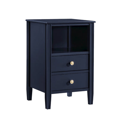 Winsley 2-drawer storage Nightstand - Midnight Blue