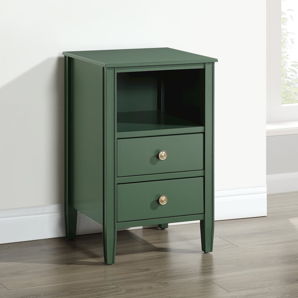 Winsley 2-drawer storage Nightstand - Vintage Green