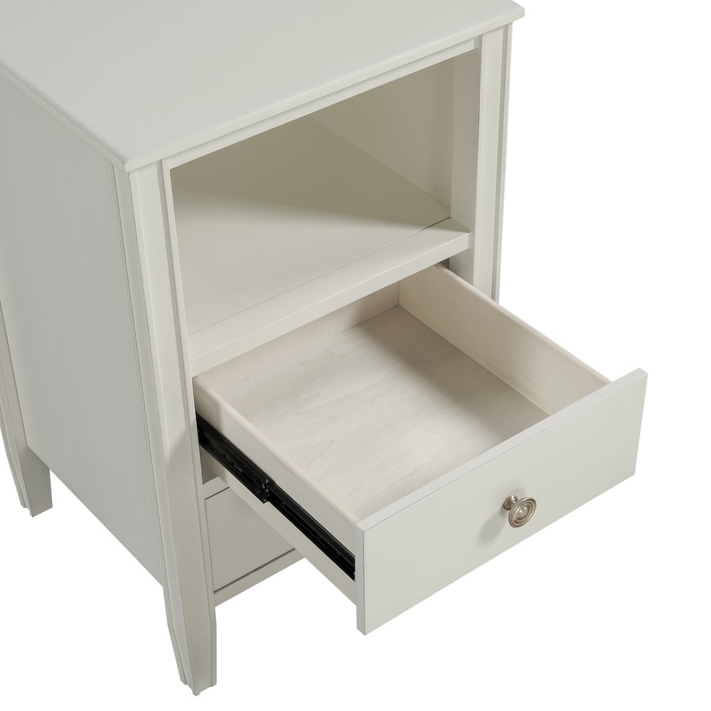Winsley 2-drawer storage Nightstand - Antique White