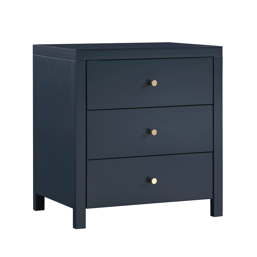 Nolan 3-drawer Nightstand - Midnight Blue