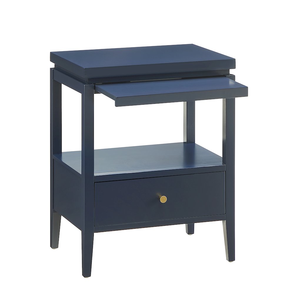 Opava Midnight Blue 1-drawer Nightstand