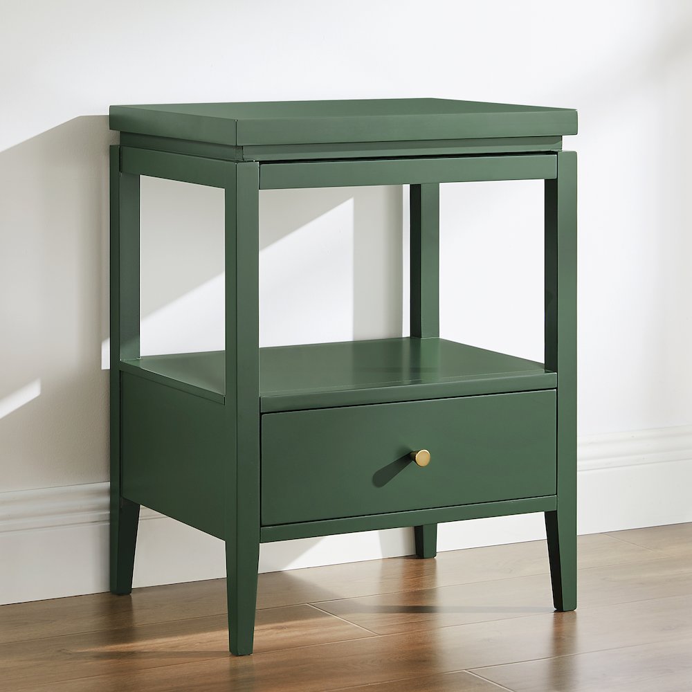 Opava Vintage Green 1-drawer Nightstand