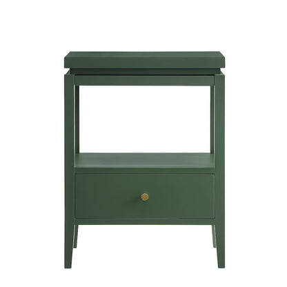 Opava Vintage Green 1-drawer Nightstand