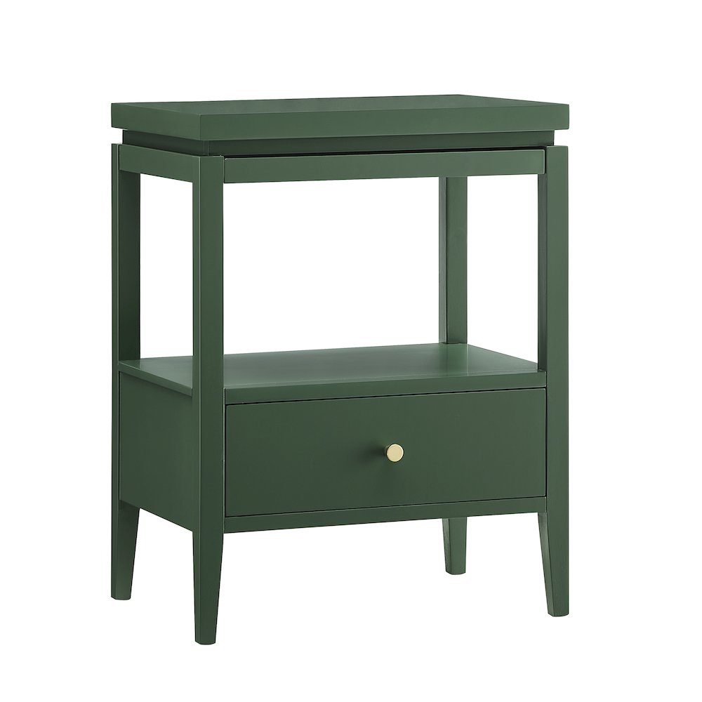 Opava Vintage Green 1-drawer Nightstand
