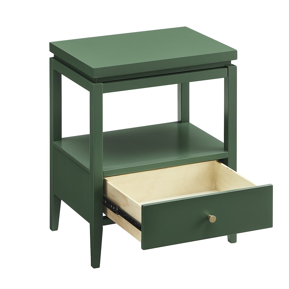 Opava Vintage Green 1-drawer Nightstand
