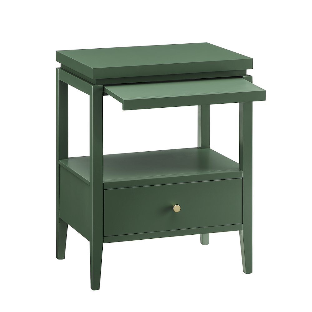 Opava Vintage Green 1-drawer Nightstand