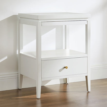 Opava White 1-drawer Nightstand