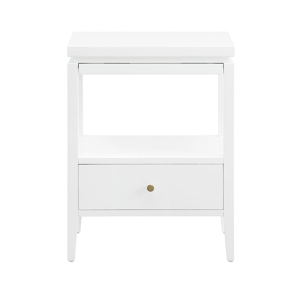 Opava White 1-drawer Nightstand