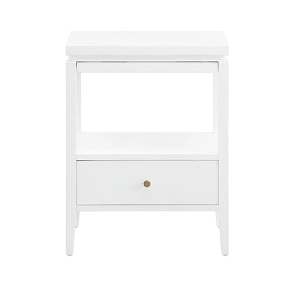 Opava White 1-drawer Nightstand