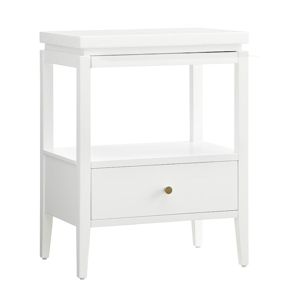 Opava White 1-drawer Nightstand
