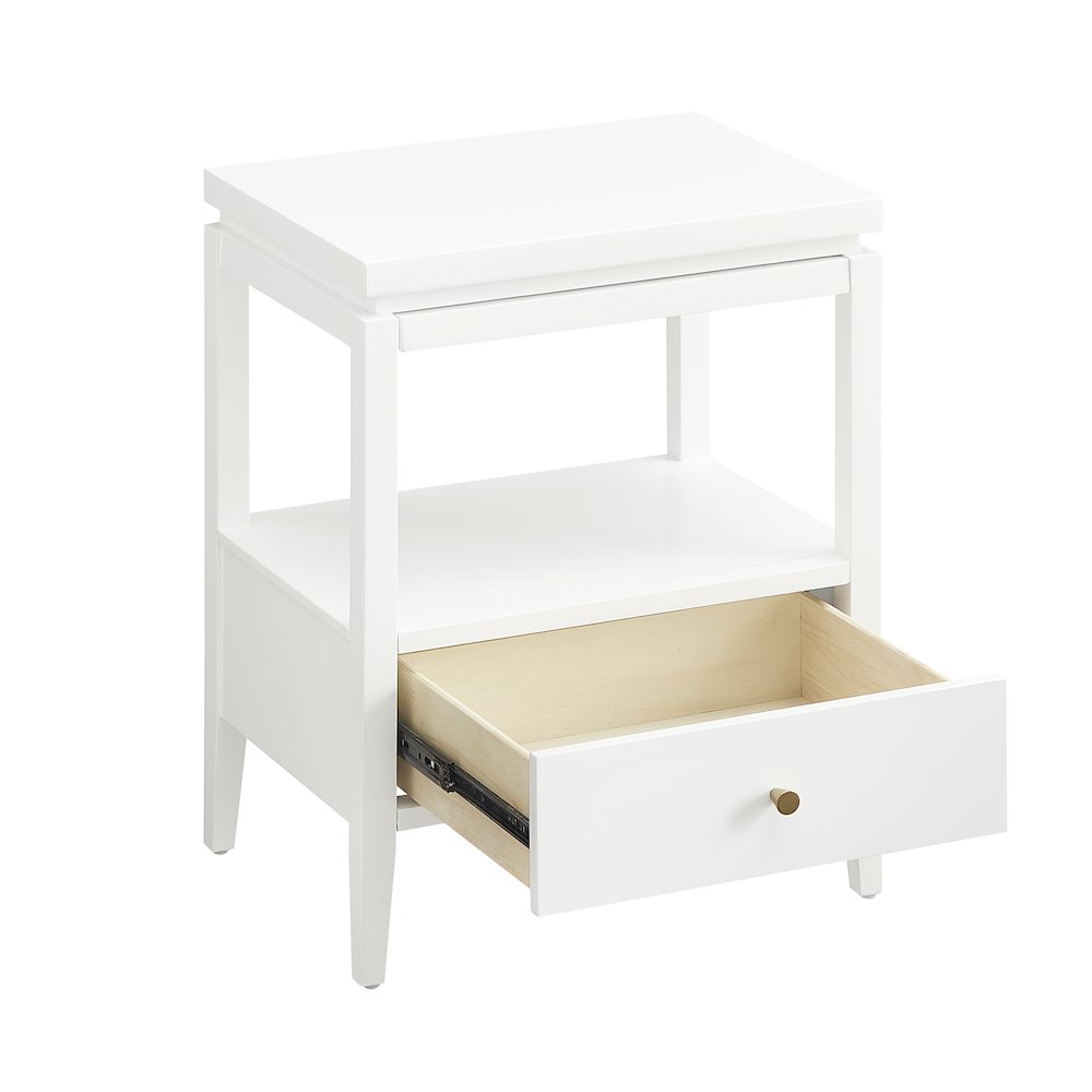 Opava White 1-drawer Nightstand