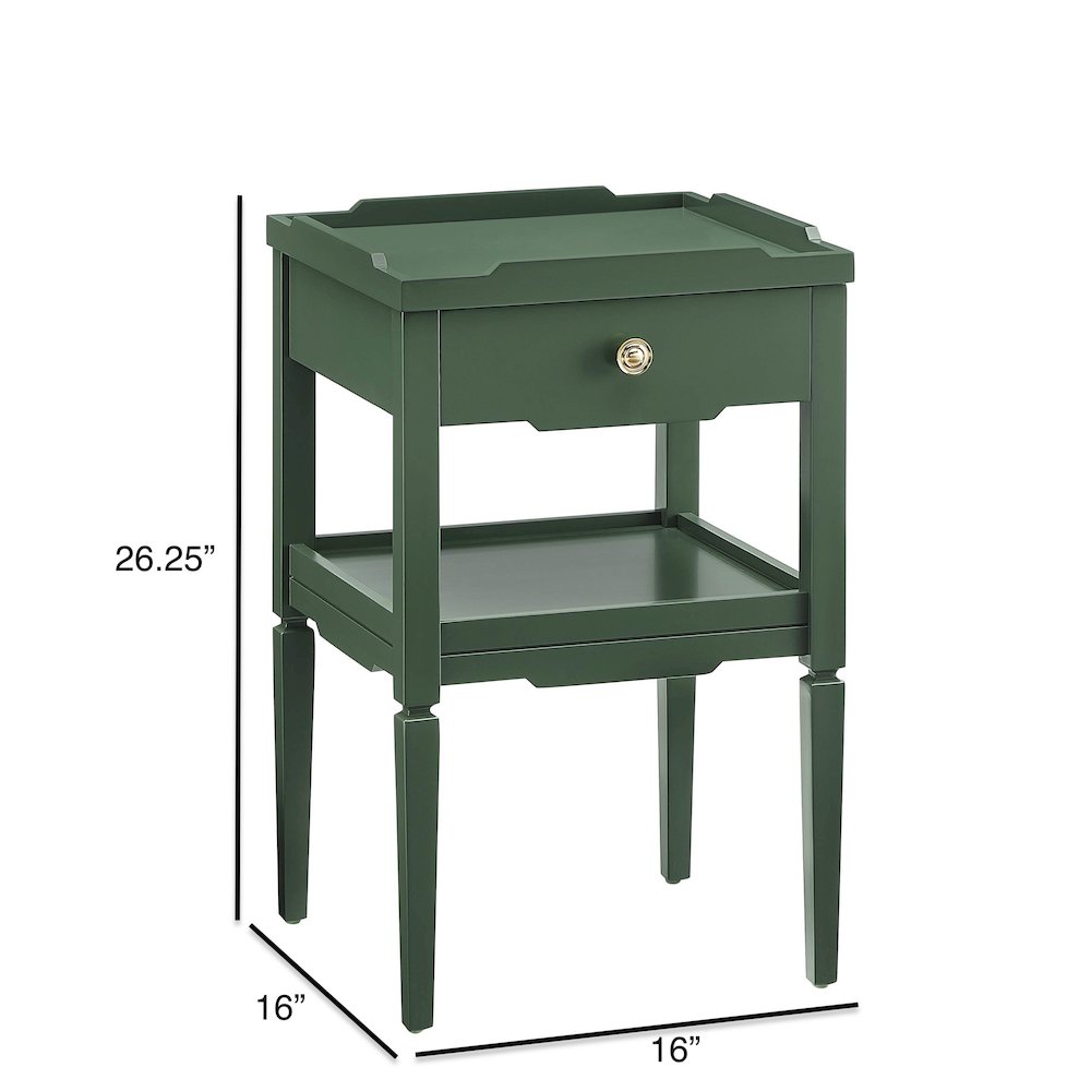 Finchley Vintage Green 1-drawer Nightstand