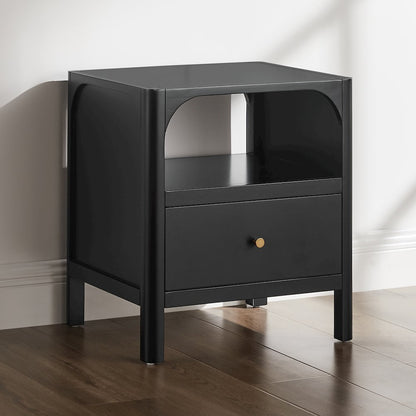 Wallis 1-drawer Nightstand in Black