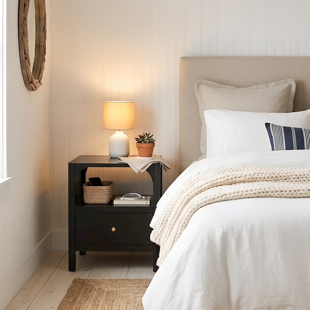 Wallis 1-drawer Nightstand in Black