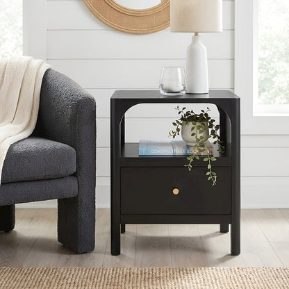 Wallis 1-drawer Nightstand in Black