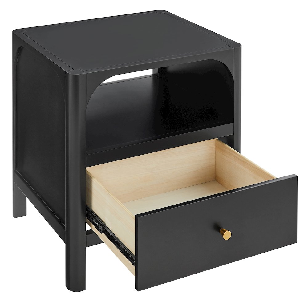 Wallis 1-drawer Nightstand in Black
