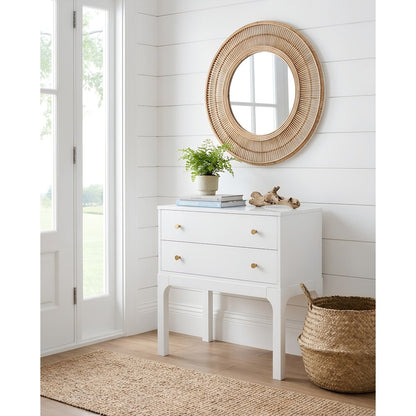 Arezzo 2-drawer Modern Nightstand in White