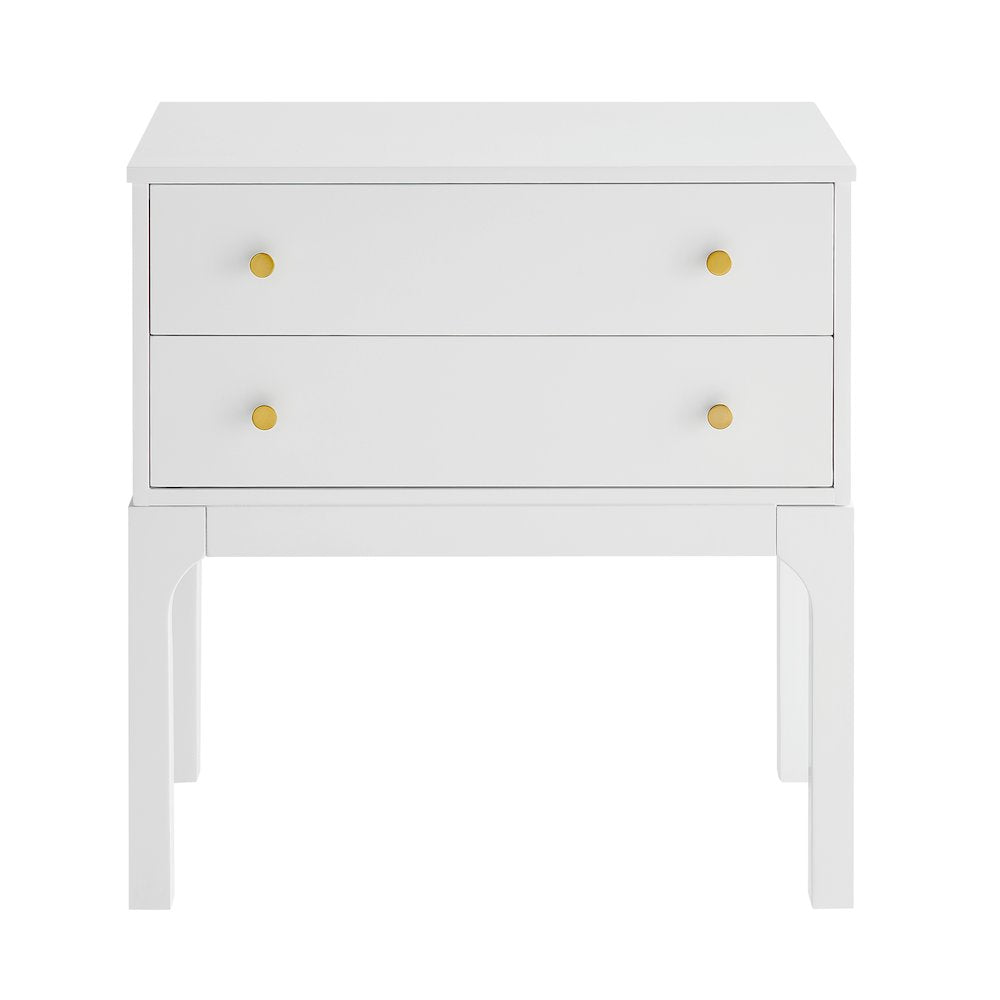 Arezzo 2-drawer Modern Nightstand in White