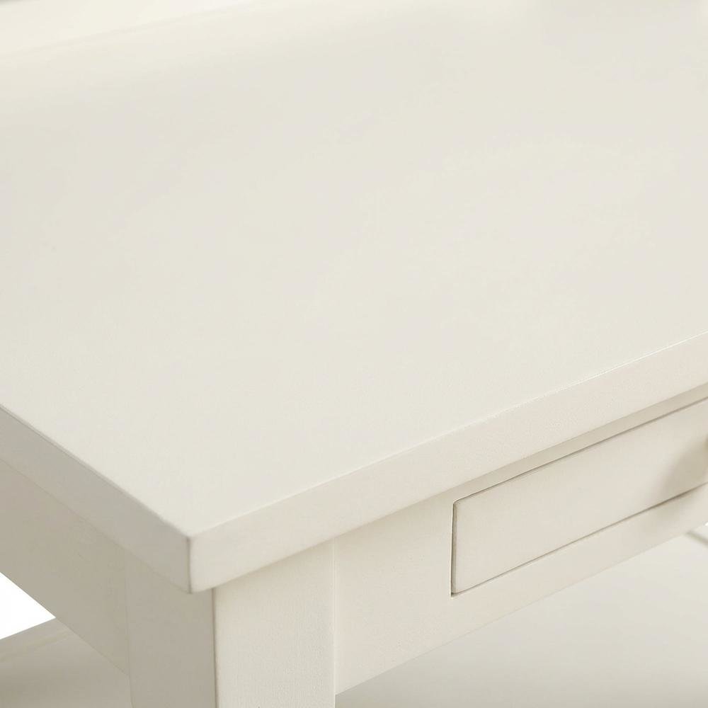 Antique White Nightstand with Hardwood Solids and Oak Veneers